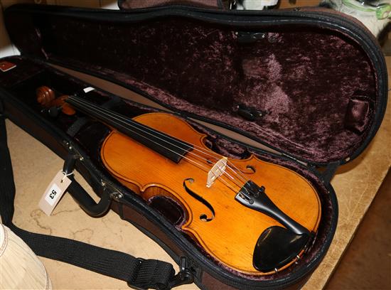 Violin in case (brown case)